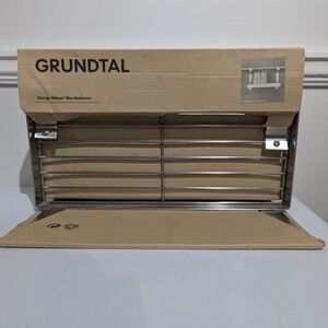 Ikea Grundtal Stainless Steel Hanging Shelf Drying Rack 200.227.65 11.5"x7